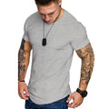 Herren figurbetontes Kurzarm-T-Shirt aus hochwertiger Baumwolle mit Rundhalsausschnitt und bequemen Schnitt