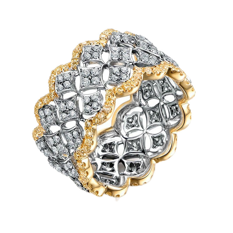 Damen eleganter und funkelnder Ring mit Diamanten Shop Nory