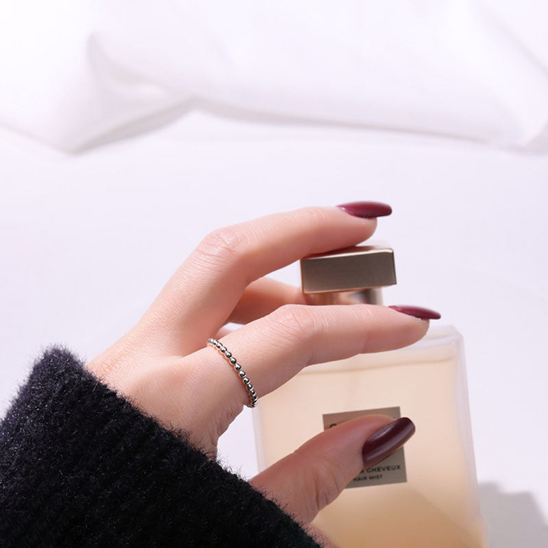 Damen Edelstahl Ring mit Kugelverzierung Shop Nory