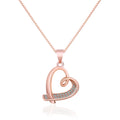 Damen Halskette mit elegantem Herzanhänger und funkelnden Zirkonia Shop Nory