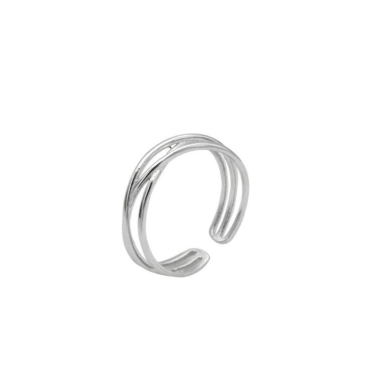 Damen eleganter Ring mit stilvollem, geschwungenem Design Shop Nory