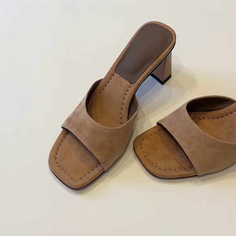 Damen Blockabsatz-Sandalen mit elegantem Riemen und weichem Fußbett Shopnory