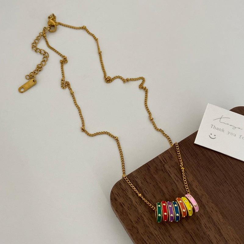 Bunte Halskette Mit Bohemian-Anhänger | Shop Nory