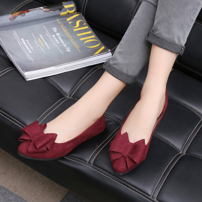 Damen Ballerina mit dekorativen Schleifenapplikationen und bequemer Passform Shopnory