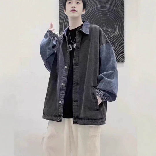 Herren Lässige Oversized Jeansjacke Shop Nory