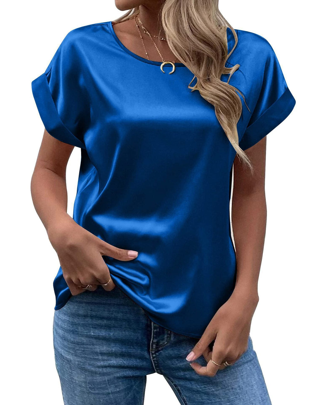 Damen Satinbluse