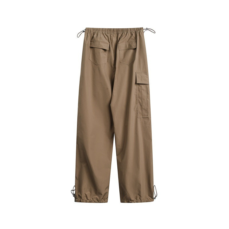 Damen High‑Waist weite Nylon‑Cargo‑Hose mit Tunnelzugbund und Multifunktions‑Taschen Shop Nory
