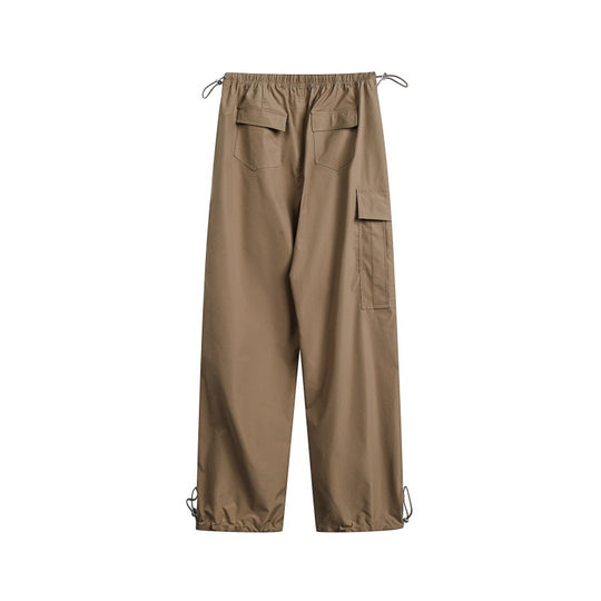 Damen High‑Waist weite Nylon‑Cargo‑Hose mit Tunnelzugbund und Multifunktions‑Taschen Shop Nory