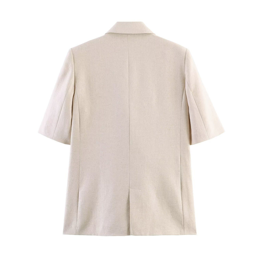 Damen Weite Leinenhose mit Bundfalten und weitem Palazzoschnitt Shop Nory