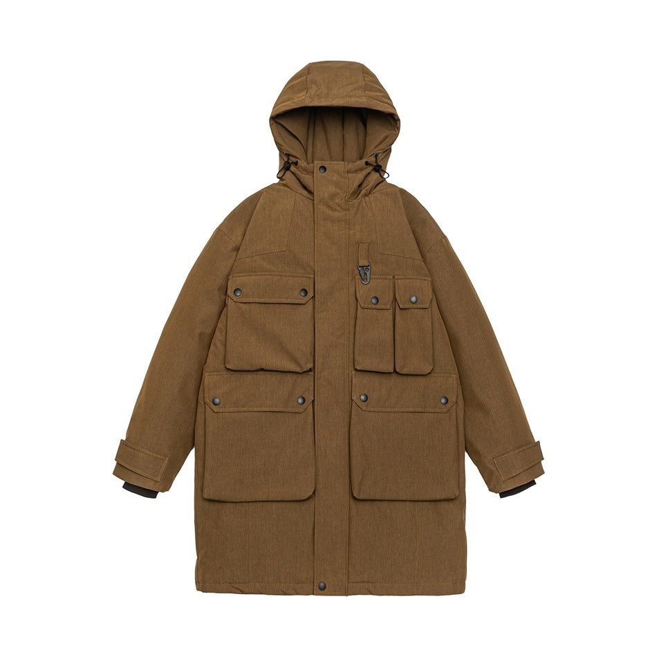 Herren Wasserabweisender Tech-Parka mit Mehrfach-Taschen und Kapuze Shop Nory