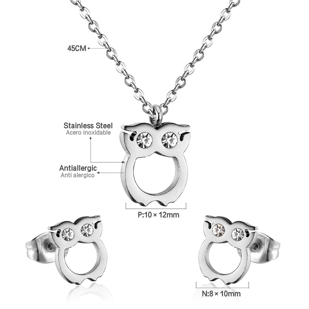 Damen Schmuckset mit Eulenmotiv Shop Nory