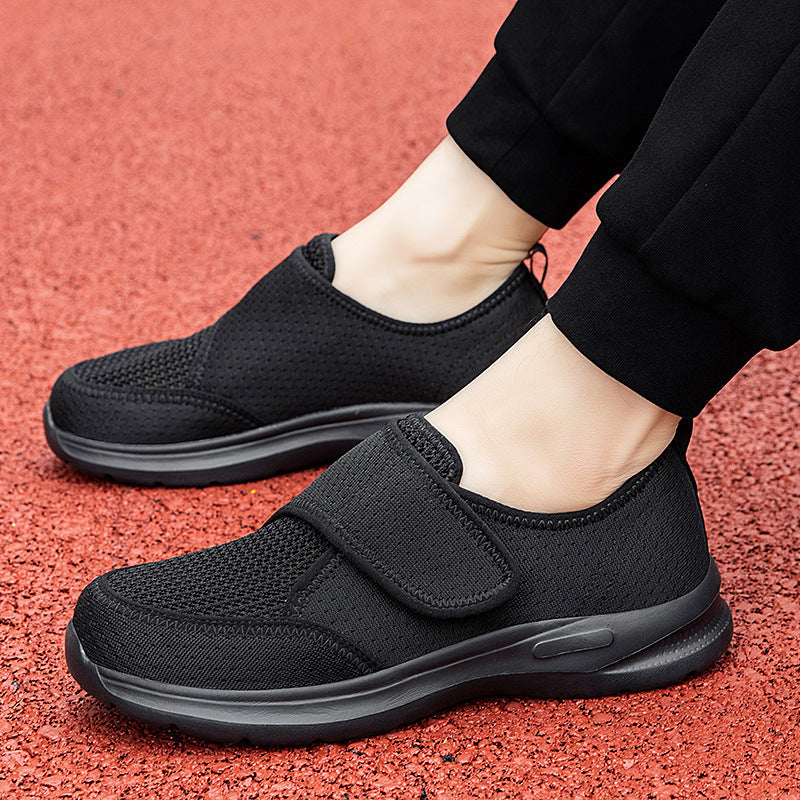 Unisex nan atmungsaktive Komfort-Halbschuh mit Klettverschluss und ergonomischer Dämpfung
