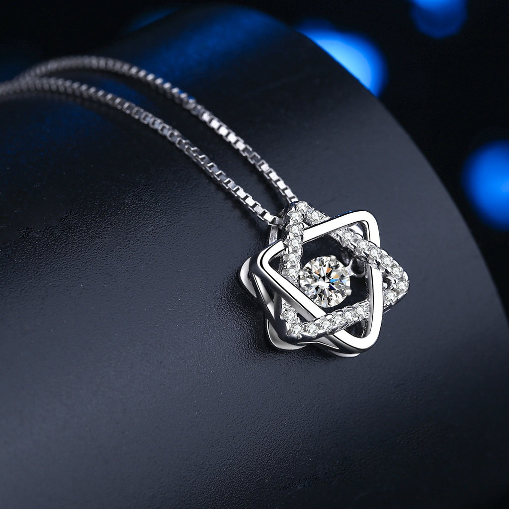 Damen Halskette mit funkelndem Kristall Shop Nory