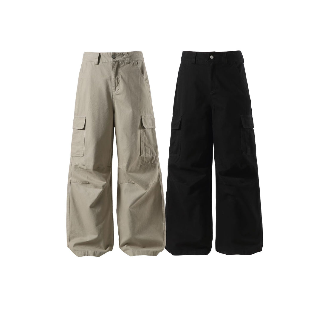 Damen Weite Cargo-Culotte mit hoher Taille, tiefem Schritt und funktionalen Pattentaschen Shop Nory
