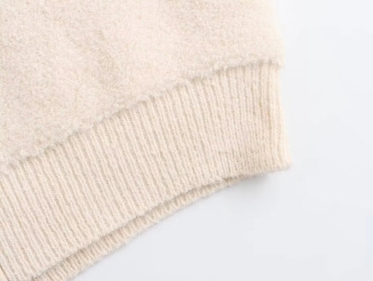 Damen Wattierte Wollmix-Weste mit Kapuze und Druckknopfleiste Shop Nory