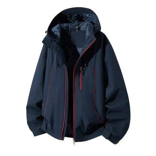 Herren Wasserdichte Kapuzen-Softshelljacke mit winddichtem Schnitt und Reißverschluss Shop Nory