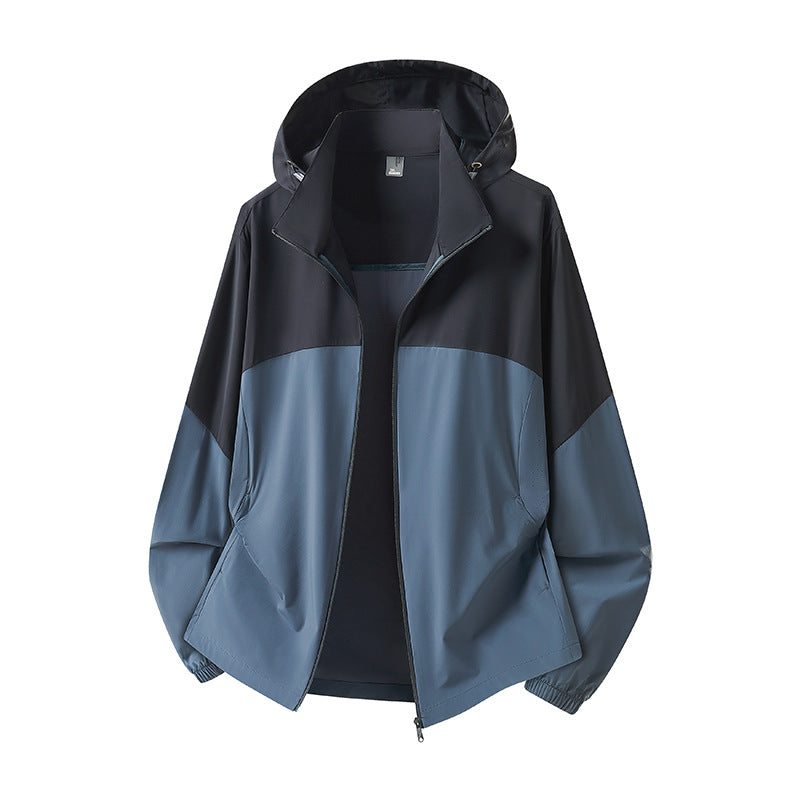 Herren Leichte Kapuzen-Regenjacke mit atmungsaktivem Softshell-Material und elastischen Bündchen Shop Nory