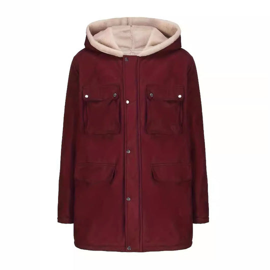 Damen Parka mit Teddyfutter, Kapuze und aufgesetzten Taschen Shop Nory