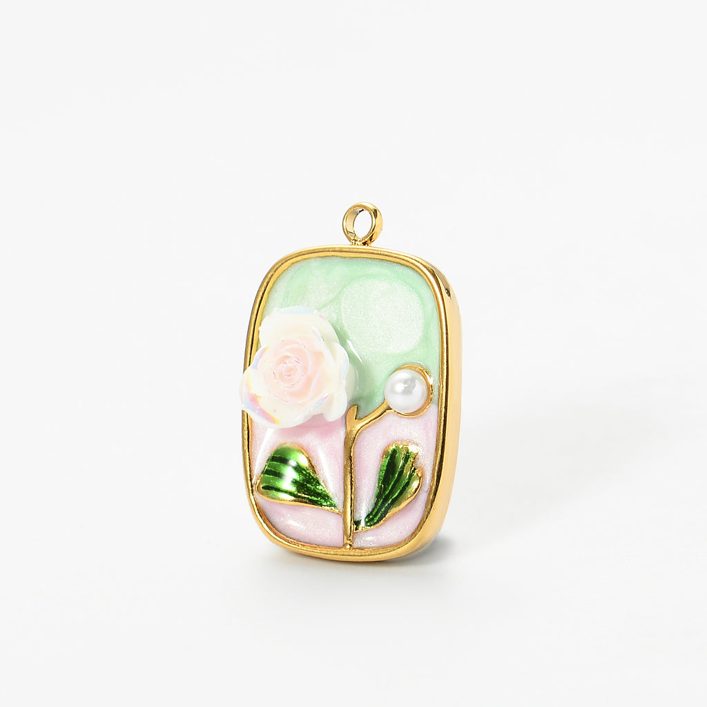 Damen kunstvoll gestalteter Anhänger mit floralem Design Shop Nory