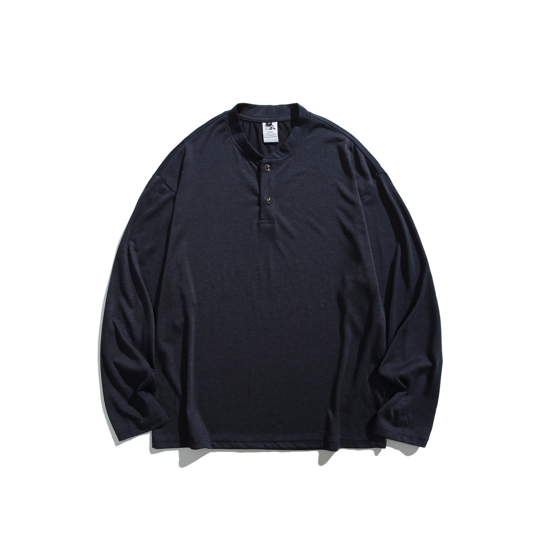 Unisex Langärmeliges Henleyshirt mit kurzer Knopfleiste und relaxed Fit Shop Nory