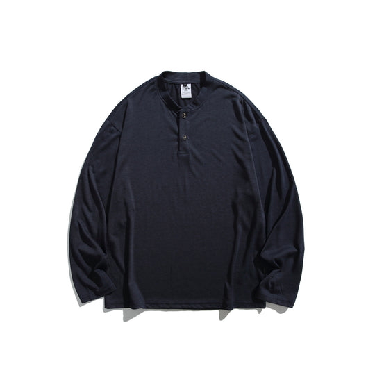 Unisex Langärmeliges Henleyshirt mit kurzer Knopfleiste und relaxed Fit Shop Nory