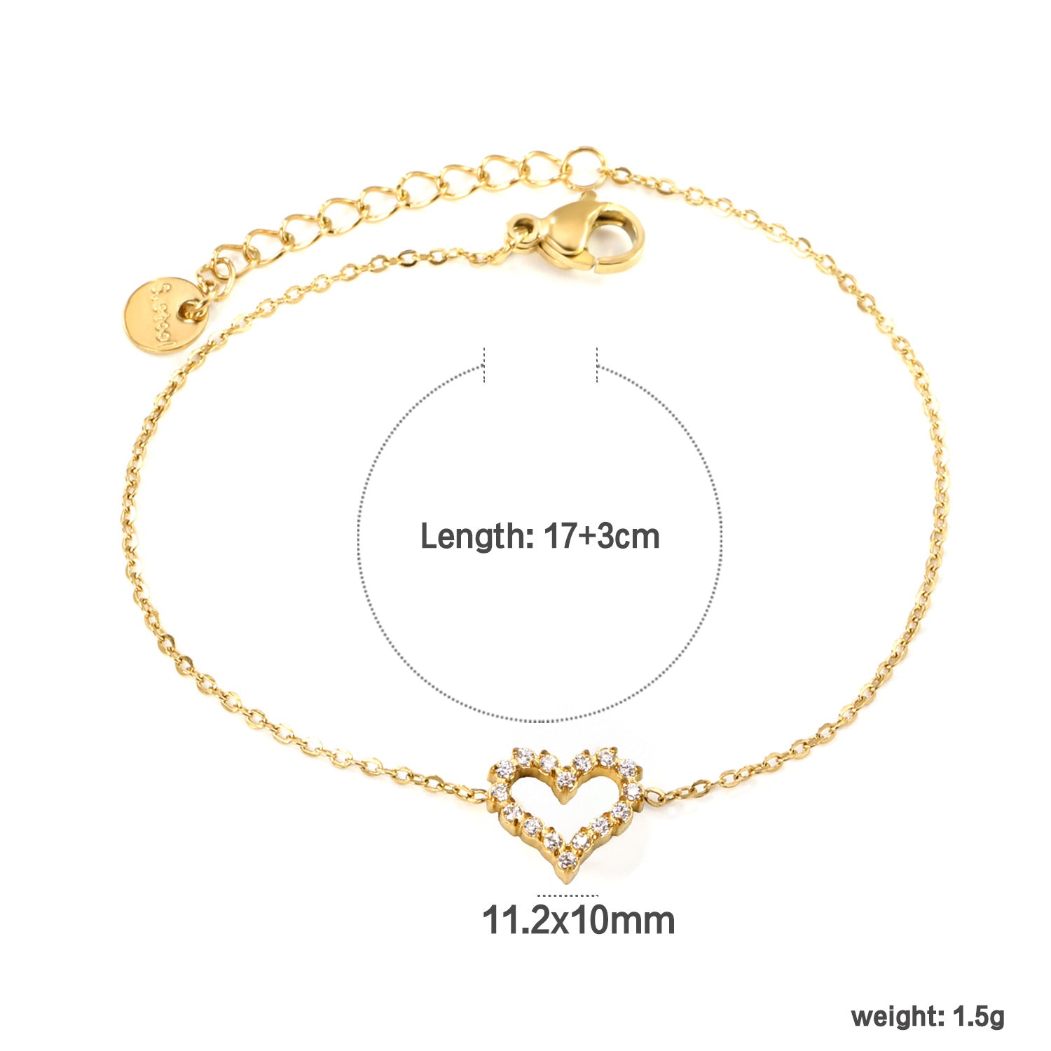Damen elegante Armkette mit funkelndem Kristall Shop Nory