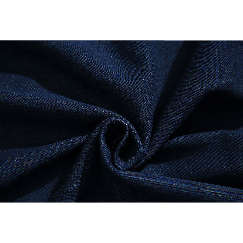 Unisex Boxy-Jeans-Überhemdjacke mit angenähter Kapuze und Multifunktionstaschen Shop Nory