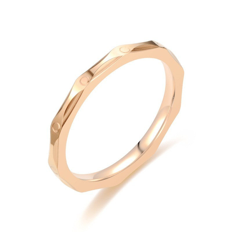 Damen Hochwertiger, facettierter Ring aus Edelstahl Shop Nory