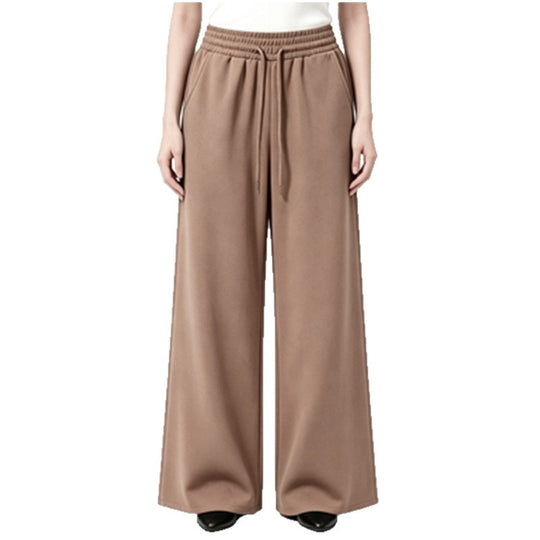 Damen nan weite High-Waist Loungehose mit elastischem Bund, Kordelzug und fließendem Jersey Shop Nory