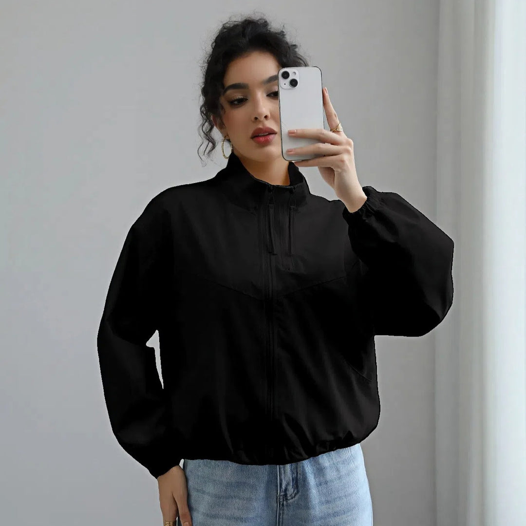 Damen Lässige Oversize-Blousonjacke mit Ballonärmeln Shop Nory