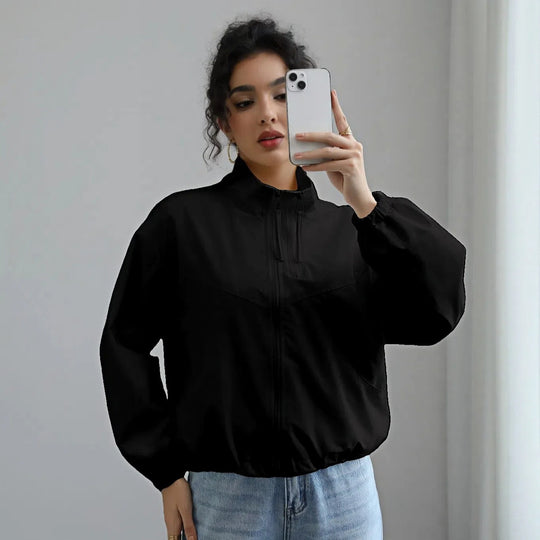 Damen Lässige Oversize-Blousonjacke mit Ballonärmeln Shop Nory