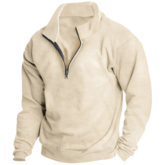 Unisex nan Oversize Sweatshirt mit halbem Reißverschluss und hohem Stehkragen Shop Nory