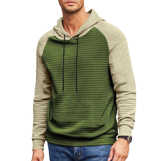 Herren nan texturierter Kapuzenpullover mit Raglanärmeln und gesteppter Struktur Shop Nory