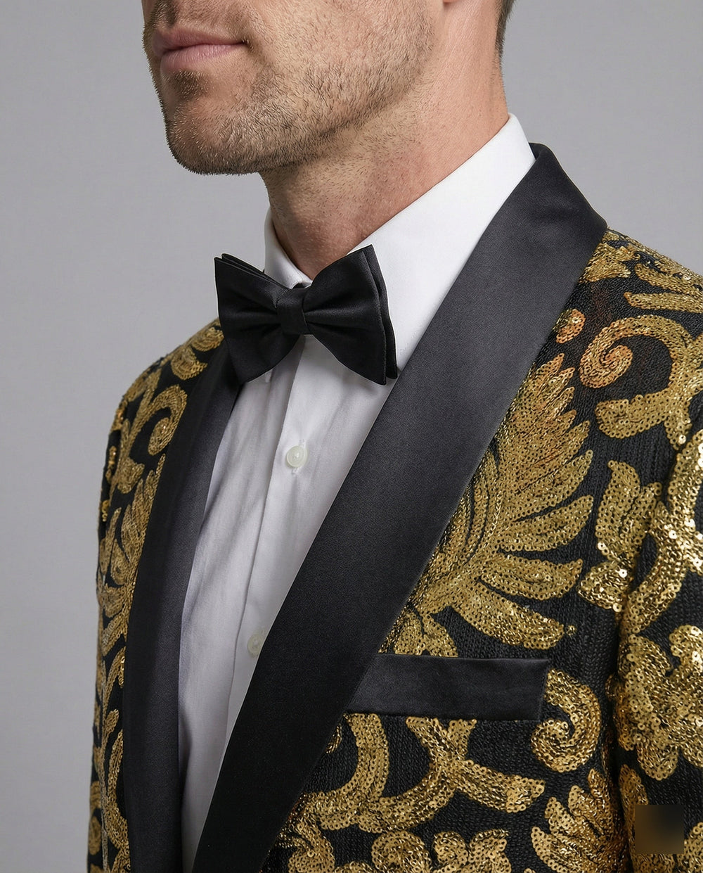 Herren glamouröses Pailletten-Anzugset