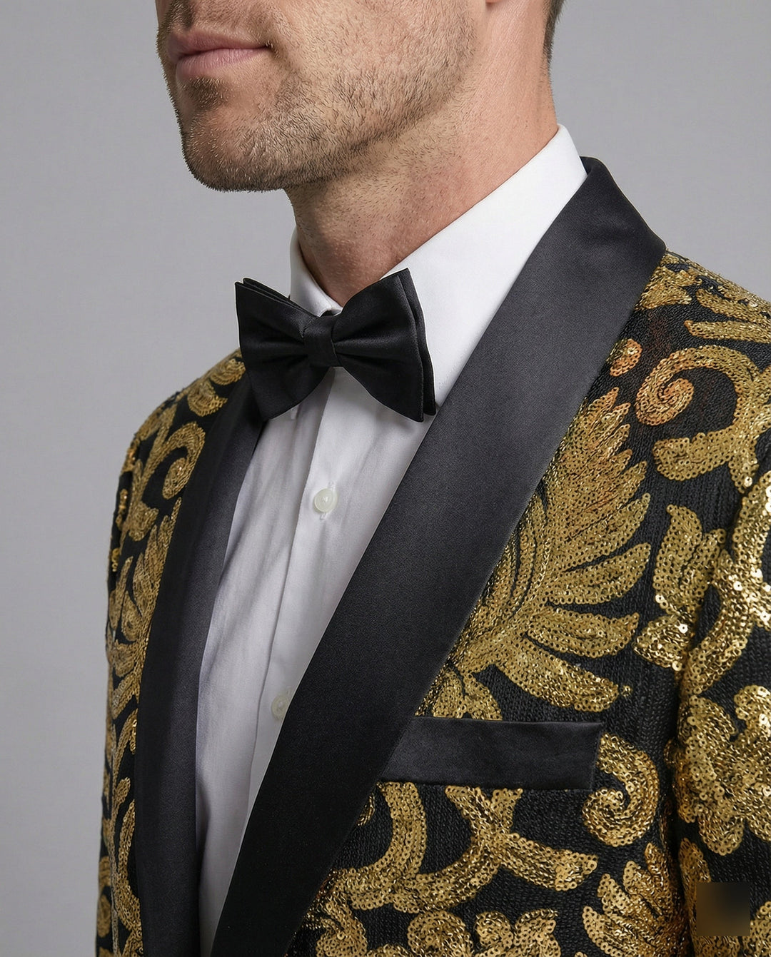 Herren glamouröses Pailletten-Anzugset