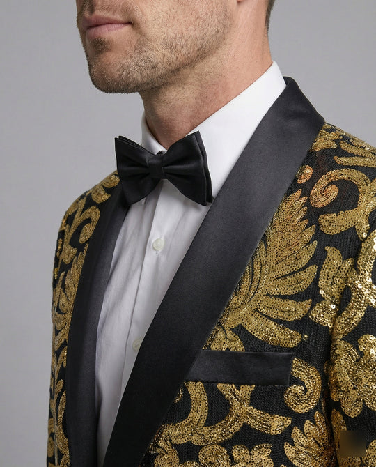 Herren glamouröses Pailletten-Anzugset