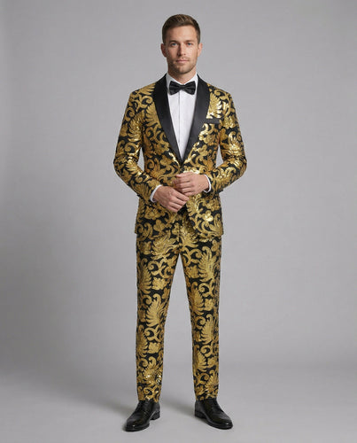 Herren glamouröses Pailletten-Anzugset