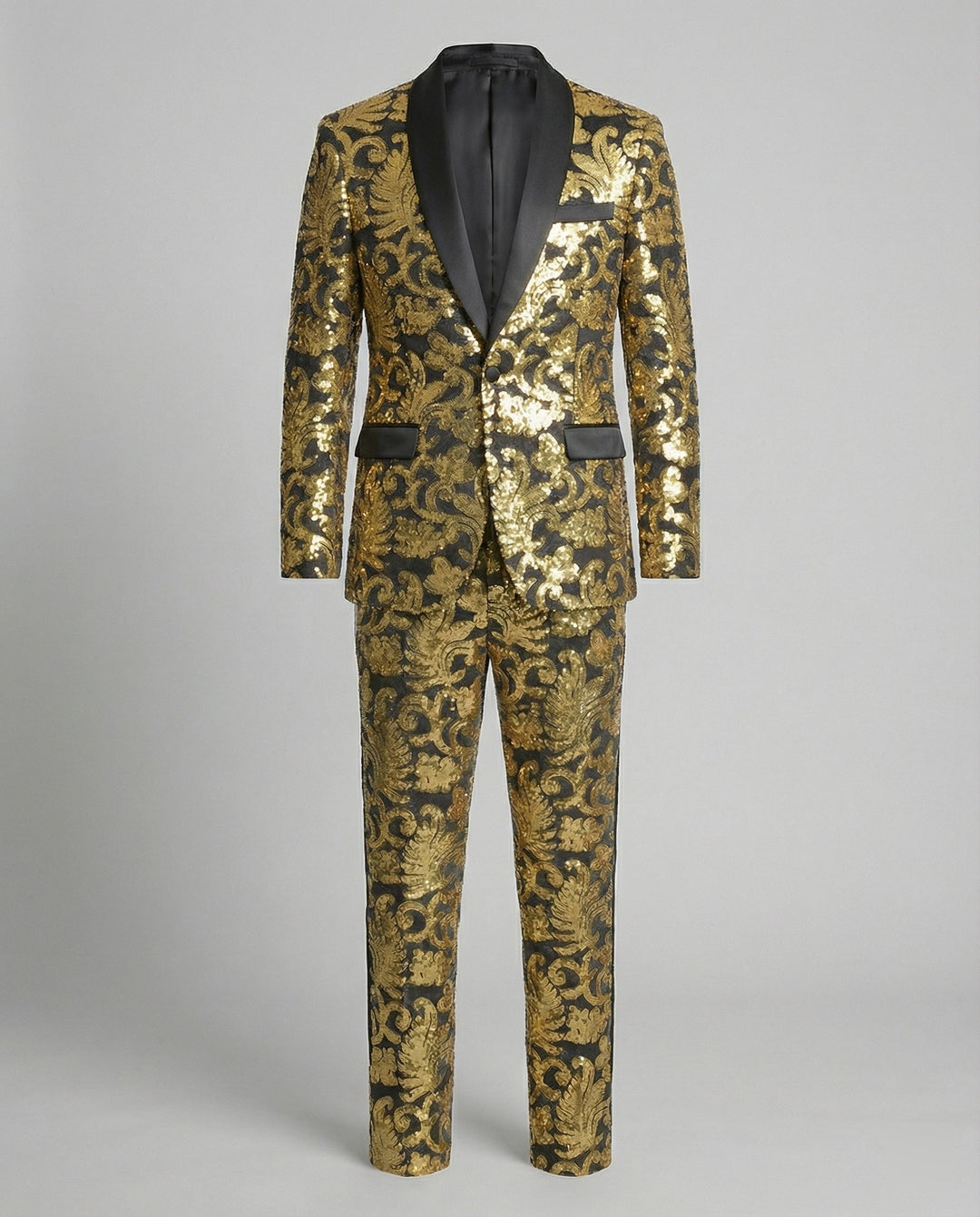 Herren glamouröses Pailletten-Anzugset
