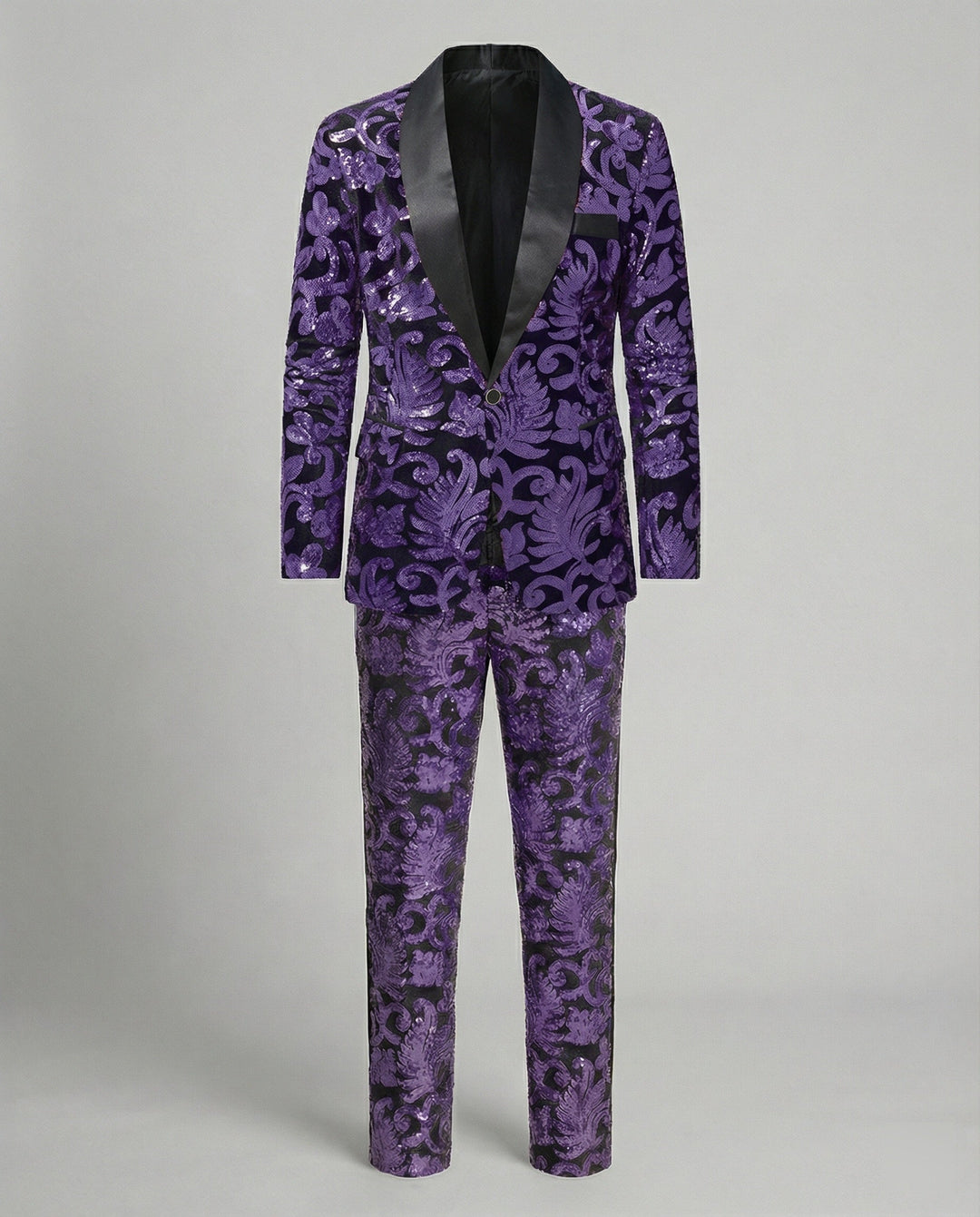 Herren glamouröses Pailletten-Anzugset