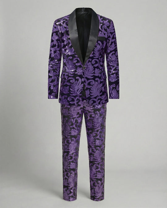 Herren glamouröses Pailletten-Anzugset