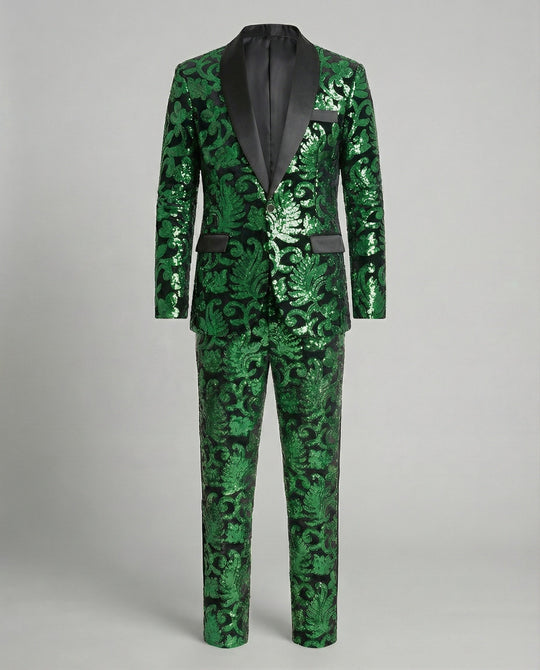 Herren glamouröses Pailletten-Anzugset