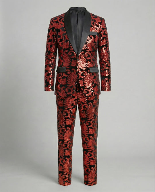 Herren glamouröses Pailletten-Anzugset
