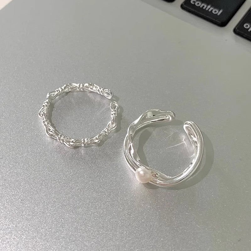 Damen raffinierter Ring mit elegantem Perlenakzent Shop Nory