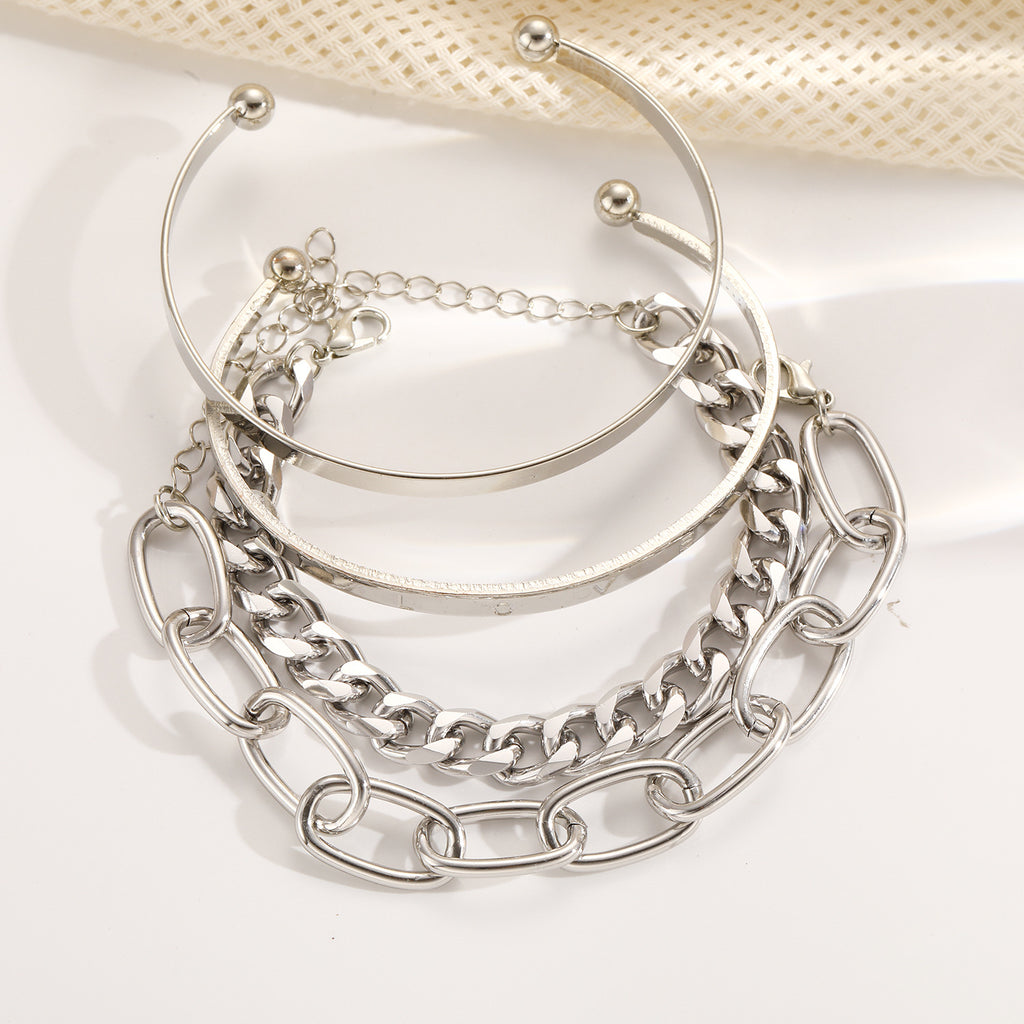 Damen Armreif-Set aus elegantem Edelstahl mit variierenden Designs Shop Nory