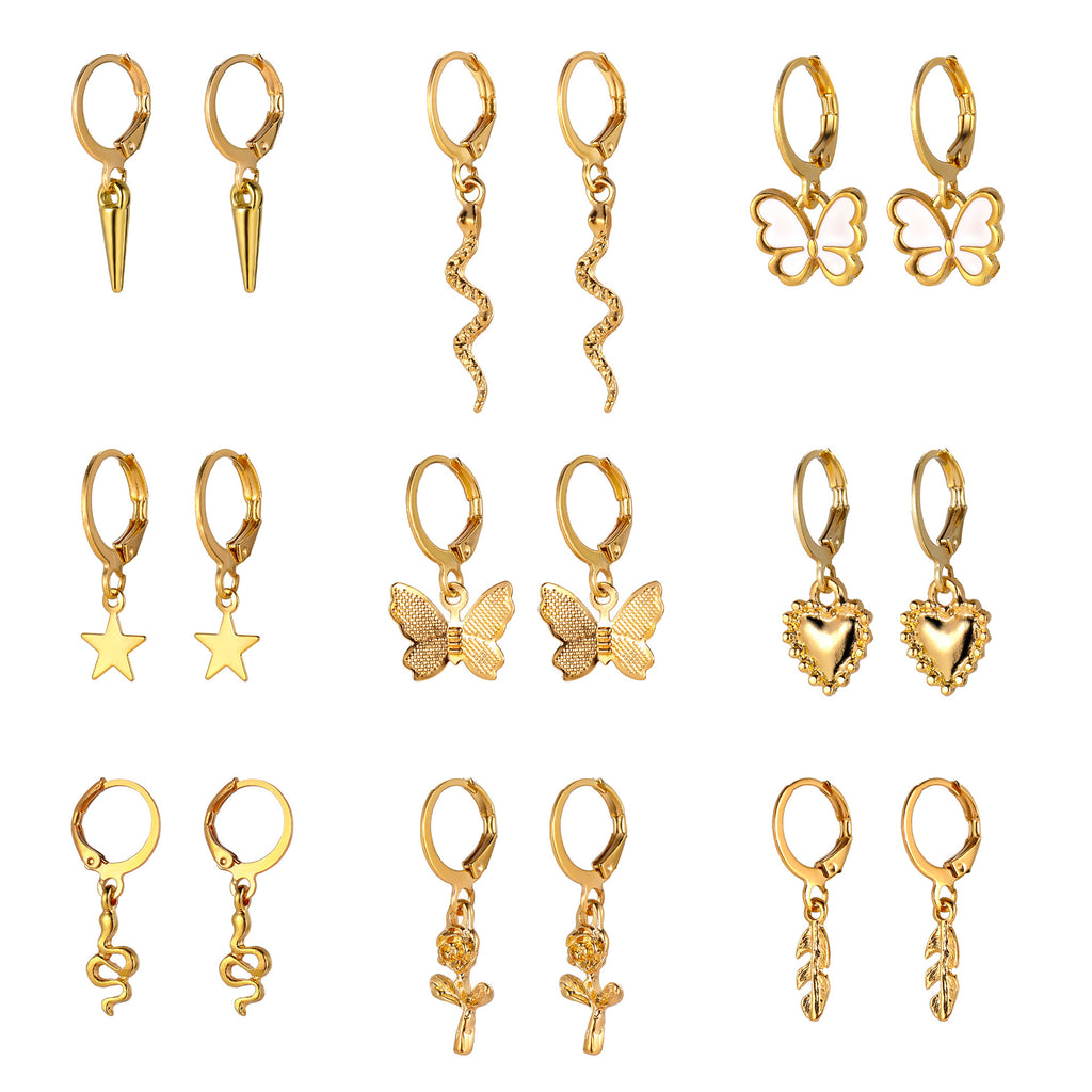 Damen Ohrringe Set mit einzigartigen Anhängern und kreativen Designs Shop Nory