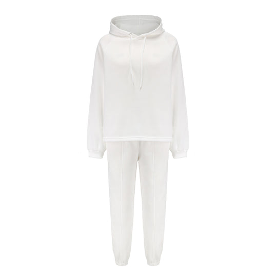Damen kuscheliges Lounge-Zweiteiler-Set mit oversized Kapuzenpullover, Balloon-Ärmeln und taillierter Jogginghose Shop Nory