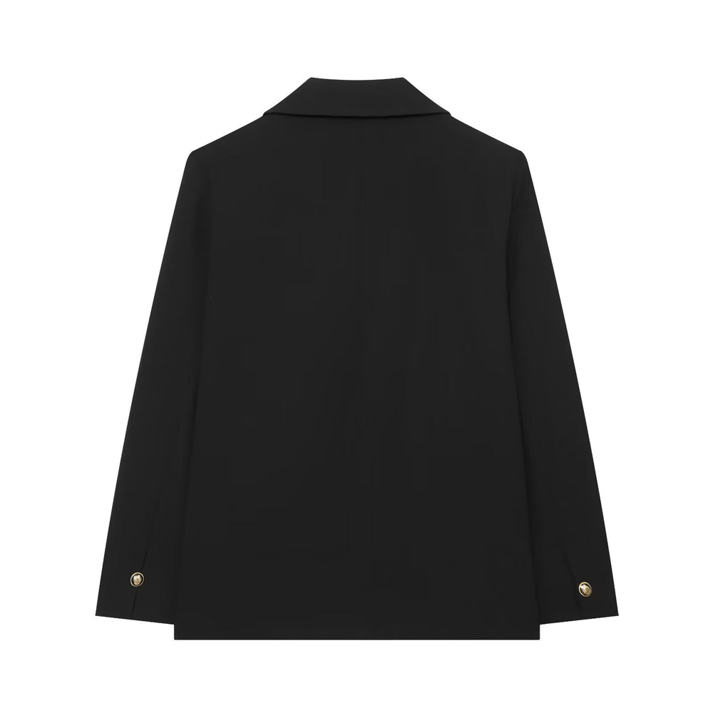 Damen Zweireihiger Oversize‑Blazer mit goldenen Zierknöpfen Shop Nory
