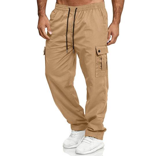 Herren Cargo-Freizeit-Hose mit elastischem Bund, Kordelzug und Pattentaschen Shop Nory