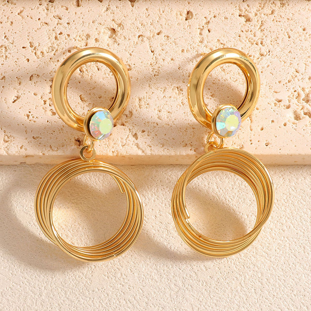 Damen Ohrringe mit elegantem spiralförmigem Design Shop Nory