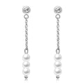 Damen Ohrhänger mit eleganten Perlen-Details und funkelndem Zirkonia Shop Nory